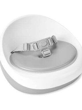 Skip Hop Booster Seat for Dining Table, Sleek Seat Booster, Grey/White